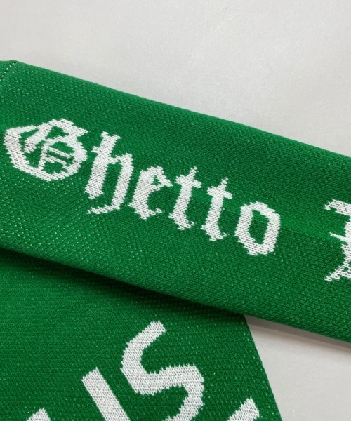 GALLIS ADDICTION（ガリスアディクション）の「GA JACQUARD-LOGO KNIT/ジャガード 総柄ロゴ クルーニット（ニット/セーター・メンズ・ブラック/グリーン・FREE）」の10枚目の写真