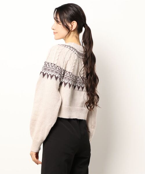 archives(アルシーヴ)の「求心柄ニットプルオーバー(ニット/セーター・レディース・アイボリー/マスタード/ブラウン・MEDIUM)」の5枚目の写真