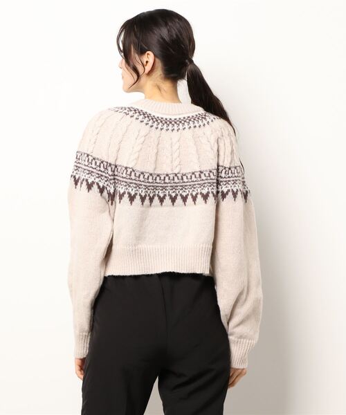 archives(アルシーヴ)の「求心柄ニットプルオーバー(ニット/セーター・レディース・アイボリー/マスタード/ブラウン・MEDIUM)」の4枚目の写真