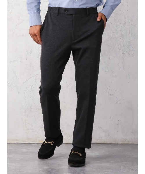 【セール】雑誌『ターザン』編集部と考えた T-SUIT セットアップ メランジジャージ パンツ グレー/ブルー（スラックス）｜Perfect Suit FActory（パーフェクトスーツファクトリー）