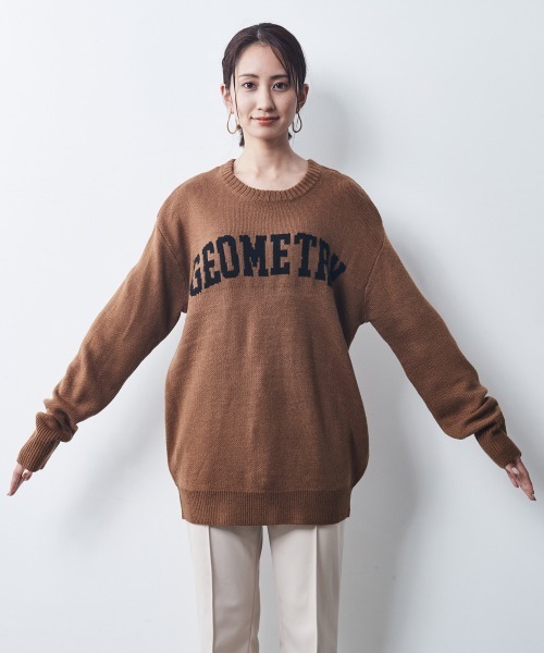 CHIC STYLE(シックスタイル)の「<大きいサイズ>ロゴジャガードニットプルオーバー シックスタイル(ニット/セーター・レディース・モカ/ブラック・4L/LL/5L/6L/3L/L)」の12枚目の写真