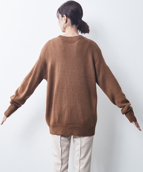 CHIC STYLE(シックスタイル)の「<大きいサイズ>ロゴジャガードニットプルオーバー シックスタイル(ニット/セーター・レディース・モカ/ブラック・4L/LL/5L/6L/3L/L)」の19枚目の写真