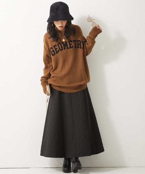 CHIC STYLE(シックスタイル)の「<大きいサイズ>ロゴジャガードニットプルオーバー シックスタイル(ニット/セーター・レディース・モカ/ブラック・4L/LL/5L/6L/3L/L)」の8枚目の写真