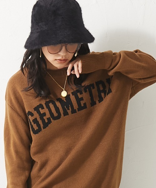 CHIC STYLE(シックスタイル)の「<大きいサイズ>ロゴジャガードニットプルオーバー シックスタイル(ニット/セーター・レディース・モカ/ブラック・4L/LL/5L/6L/3L/L)」の10枚目の写真