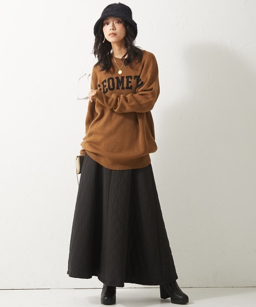 CHIC STYLE(シックスタイル)の「<大きいサイズ>ロゴジャガードニットプルオーバー シックスタイル(ニット/セーター・レディース・モカ/ブラック・4L/LL/5L/6L/3L/L)」の5枚目の写真