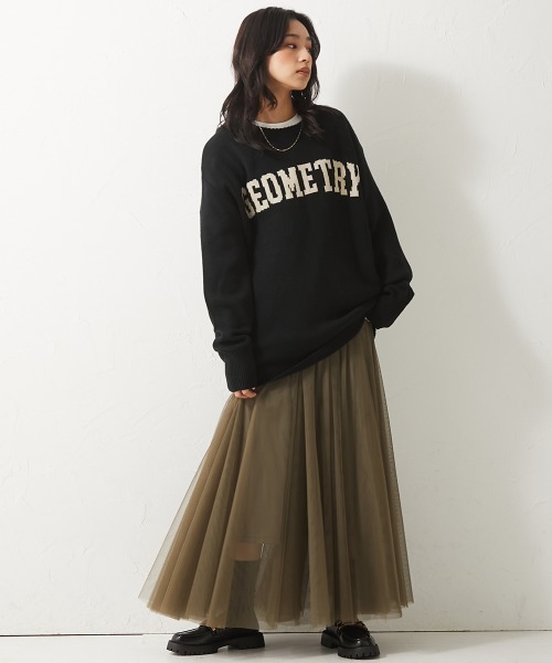 CHIC STYLE(シックスタイル)の「<大きいサイズ>ロゴジャガードニットプルオーバー シックスタイル(ニット/セーター・レディース・モカ/ブラック・4L/LL/5L/6L/3L/L)」の7枚目の写真