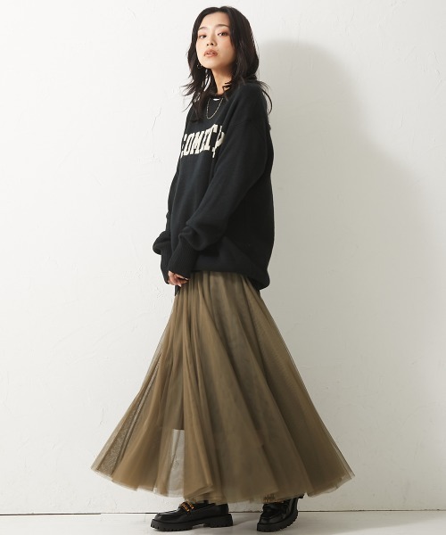 CHIC STYLE(シックスタイル)の「<大きいサイズ>ロゴジャガードニットプルオーバー シックスタイル(ニット/セーター・レディース・モカ/ブラック・4L/LL/5L/6L/3L/L)」の6枚目の写真