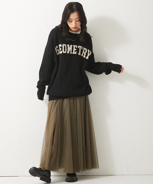 CHIC STYLE(シックスタイル)の「<大きいサイズ>ロゴジャガードニットプルオーバー シックスタイル(ニット/セーター・レディース・モカ/ブラック・4L/LL/5L/6L/3L/L)」の3枚目の写真