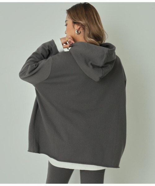 ANAP（アナップ）の「オーバーフーディートップス×フレアパンツ セットアップ（パーカー・レディース・スミクロ/グレイッシュベージュ/ライトグレー/ベージュ・FREE）」の15枚目の写真