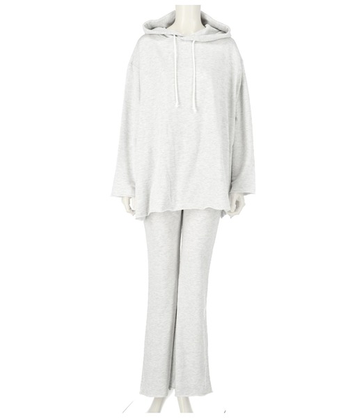 ANAP（アナップ）の「オーバーフーディートップス×フレアパンツ セットアップ（パーカー・レディース・スミクロ/グレイッシュベージュ/ライトグレー/ベージュ・FREE）」の12枚目の写真