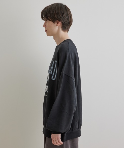 JUNRED（ジュンレッド）の「ビンテージカレッジルーズスウェットプルオーバー（スウェット・メンズ・チャコールグレー/ホワイト系その他/ミント・S/M/L）」の12枚目の写真