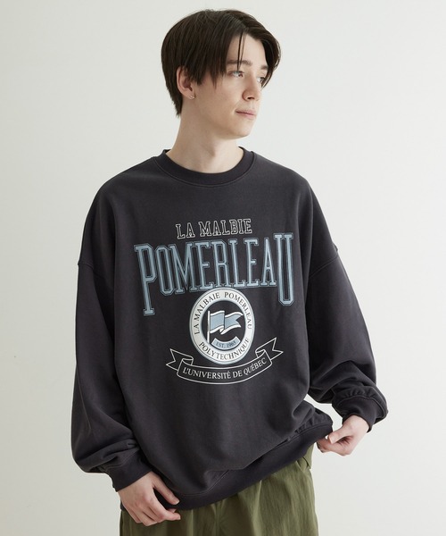 JUNRED（ジュンレッド）の「ビンテージカレッジルーズスウェットプルオーバー（スウェット・メンズ・チャコールグレー/ホワイト系その他/ミント・S/M/L）」の16枚目の写真