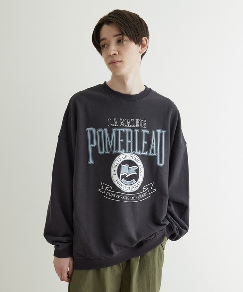 JUNRED（ジュンレッド）の「ビンテージカレッジルーズスウェットプルオーバー（スウェット・メンズ・チャコールグレー/ホワイト系その他/ミント・S/M/L）」の17枚目の写真