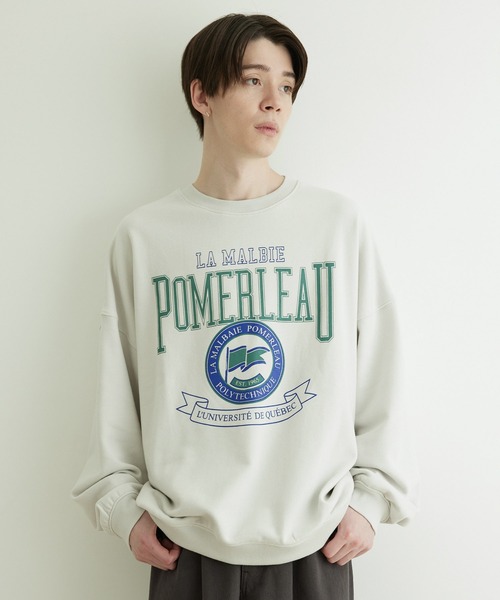 JUNRED（ジュンレッド）の「ビンテージカレッジルーズスウェットプルオーバー（スウェット・メンズ・チャコールグレー/ホワイト系その他/ミント・S/M/L）」の19枚目の写真
