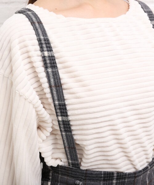 Cutie Blonde（キューティーブロンド）の「◆【S-L】サス付きチェックパンツ（その他パンツ・レディース・グレー系その他2/ブラック系1/ダークブラウン系1・01/02/03）」の7枚目の写真