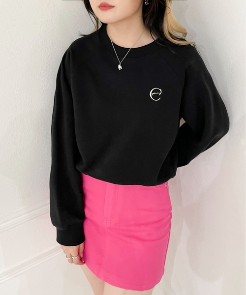 EPIMI E'PIMMY（エピミエピミー）の「〈Set upにも〉オリジナルeロゴスウェット（スウェット・レディース・ブラック/オートミール/杢グレー/クリーム・MEDIUM）」の2枚目の写真