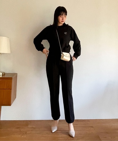 EPIMI E'PIMMY（エピミエピミー）の「〈Set upにも〉オリジナルeロゴスウェット（スウェット・レディース・ブラック/オートミール/杢グレー/クリーム・MEDIUM）」の6枚目の写真