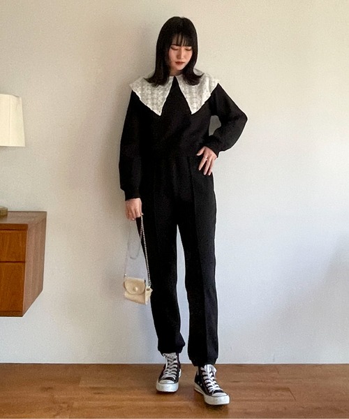 EPIMI E'PIMMY（エピミエピミー）の「〈Set upにも〉オリジナルeロゴスウェット（スウェット・レディース・ブラック/オートミール/杢グレー/クリーム・MEDIUM）」の7枚目の写真