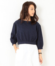 BEAMS BOY | ◎BEAMS BOY / カットワーク バックボタン 7分袖(シャツ/ブラウス)