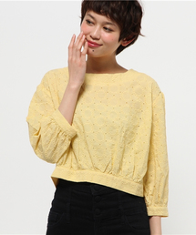 BEAMS BOY | 【sweet 4月号掲載】BEAMS BOY / カットワーク バックボタン 7分袖(シャツ/ブラウス)