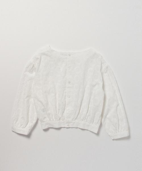 BEAMS BOY（ビームスボーイ）の「◎BEAMS BOY / カットワーク バックボタン 7分袖（シャツ/ブラウス・レディース・ホワイト/イエロー/ネイビー・ONE SIZE）」の9枚目の写真