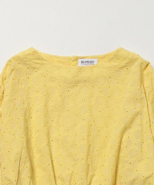 BEAMS BOY（ビームスボーイ）の「◎BEAMS BOY / カットワーク バックボタン 7分袖（シャツ/ブラウス・レディース・ホワイト/イエロー/ネイビー・ONE SIZE）」の12枚目の写真