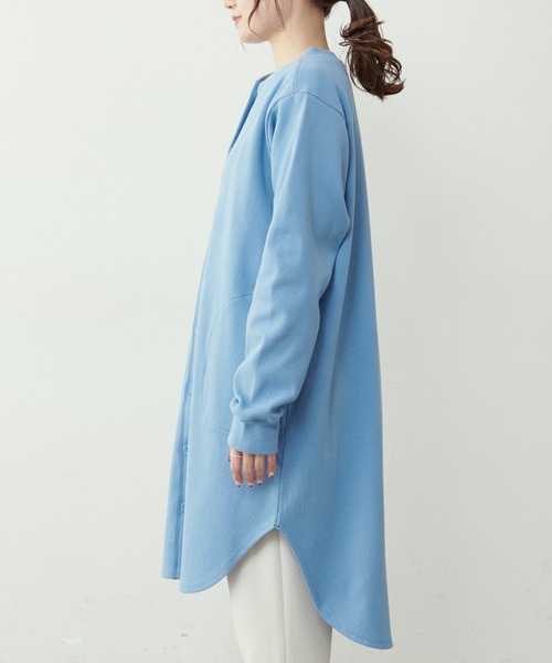 PUAL CE CIN（ピュアルセシン）の「【Du noir】リブロングカーディガン（カーディガン/ボレロ・レディース・ホワイト/ブラック/グレー/サックスブルー・FREE）」の17枚目の写真