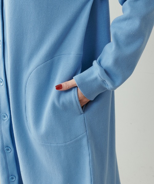 PUAL CE CIN（ピュアルセシン）の「【Du noir】リブロングカーディガン（カーディガン/ボレロ・レディース・ホワイト/ブラック/グレー/サックスブルー・FREE）」の21枚目の写真