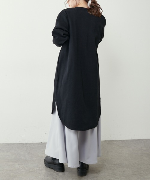 PUAL CE CIN（ピュアルセシン）の「【Du noir】リブロングカーディガン（カーディガン/ボレロ・レディース・ホワイト/ブラック/グレー/サックスブルー・FREE）」の15枚目の写真