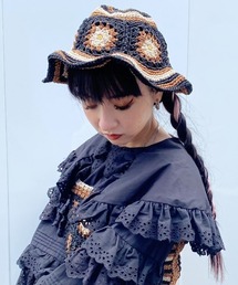 Candy Stripper | FLOWER CROCHET KNIT ハット(ハット)