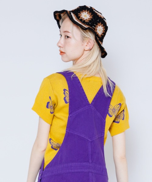 Candy Stripper（キャンディストリッパー）の「FLOWER CROCHET KNIT ハット（ハット・レディース・ブラック/ブラウン・FREE）」の10枚目の写真