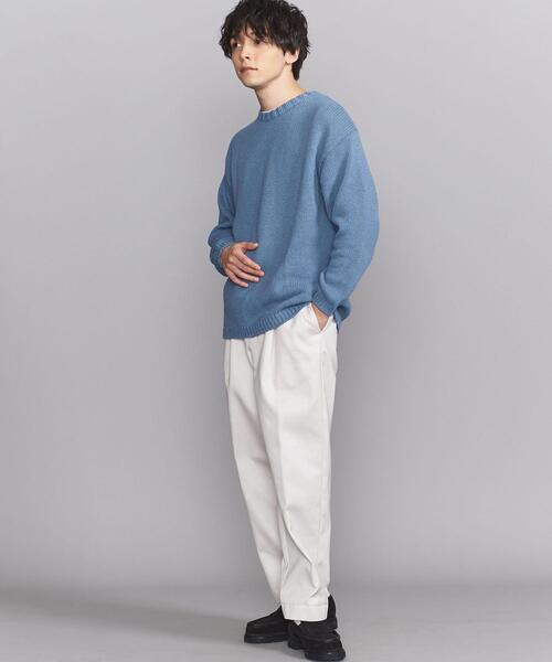BEAUTY&YOUTH UNITED ARROWS(ビューティーアンドユースユナイテッドアローズ)の「BY リサイクルコットン ローゲージ クルーネック ニット -ウォッシャブル-(ニット/セーター・メンズ・イエロー/ナチュラル/コバルトブルー・S/M/L/XL)」の6枚目の写真