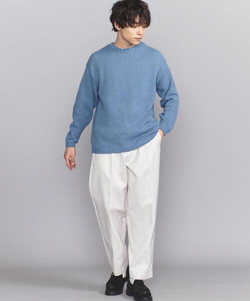 BEAUTY&YOUTH UNITED ARROWS(ビューティーアンドユースユナイテッドアローズ)の「BY リサイクルコットン ローゲージ クルーネック ニット -ウォッシャブル-(ニット/セーター・メンズ・イエロー/ナチュラル/コバルトブルー・S/M/L/XL)」の7枚目の写真