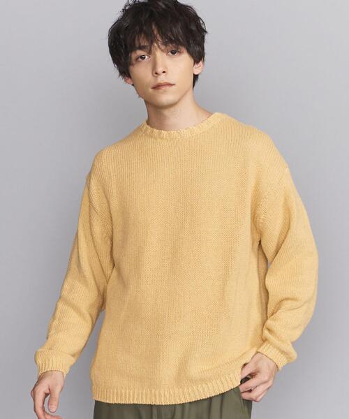 BEAUTY&YOUTH UNITED ARROWS(ビューティーアンドユースユナイテッドアローズ)の「BY リサイクルコットン ローゲージ クルーネック ニット -ウォッシャブル-(ニット/セーター・メンズ・イエロー/ナチュラル/コバルトブルー・S/M/L/XL)」の19枚目の写真