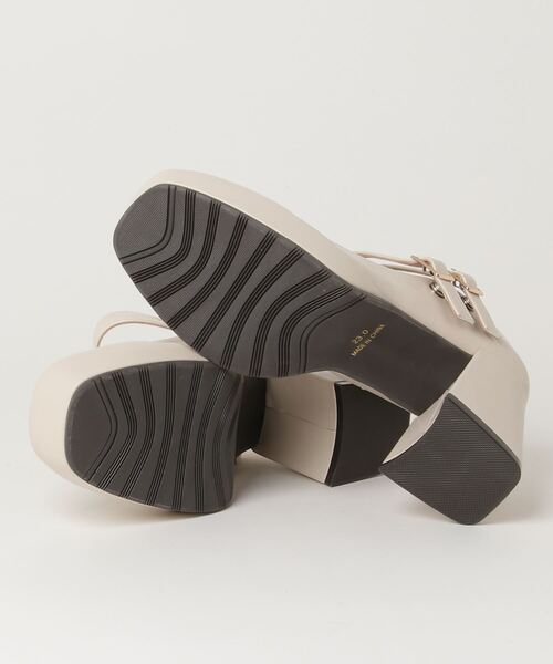 あしながおじさん（アシナガオジサン）の「ｂｙあしながおじさん 厚底ダブルストラップパンプス（パンプス・レディース・ブラック/アイボリー/ライトブラウン/クリアブラック/ライトベージュ/グレイッシュベージュ・23.5cm/24.5cm/24.0cm/23.0cm/22.5cm）」の8枚目の写真