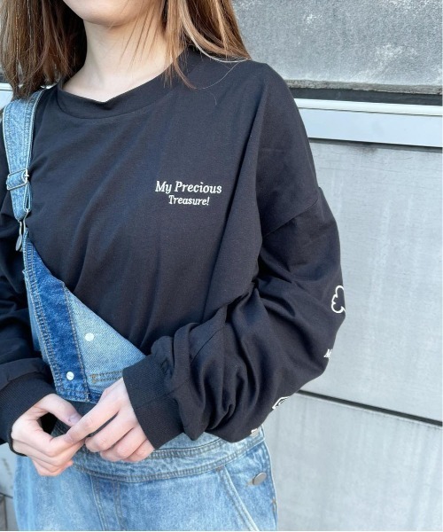 PairPair（ペアペア）の「袖プリントロンT(ユニセックス)（Tシャツ/カットソー・レディース・ブラック/オフホワイト・FREE）」の18枚目の写真