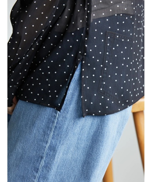 AMERICAN HOLIC（アメリカンホリック）の「シフォン楊柳フリルブラウス（シャツ/ブラウス・レディース・ブルー系その他/ドット/その他14・M/L）」の15枚目の写真