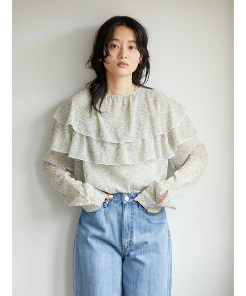 AMERICAN HOLIC（アメリカンホリック）の「シフォン楊柳フリルブラウス（シャツ/ブラウス・レディース・ブルー系その他/ドット/その他14・M/L）」の18枚目の写真