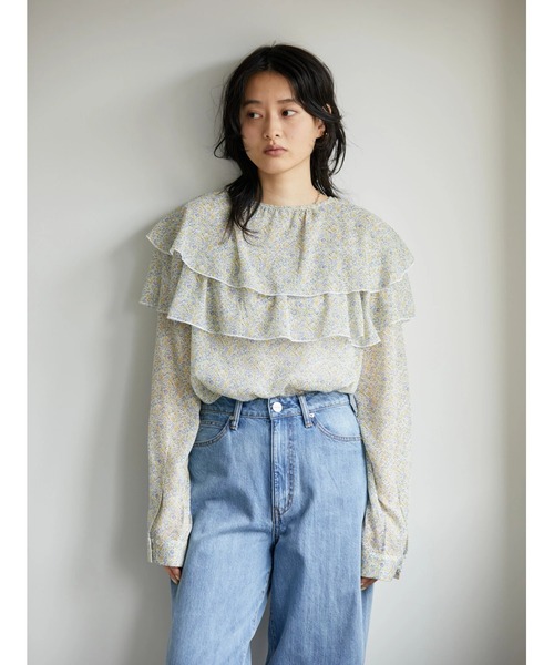 AMERICAN HOLIC（アメリカンホリック）の「シフォン楊柳フリルブラウス（シャツ/ブラウス・レディース・ブルー系その他/ドット/その他14・M/L）」の19枚目の写真