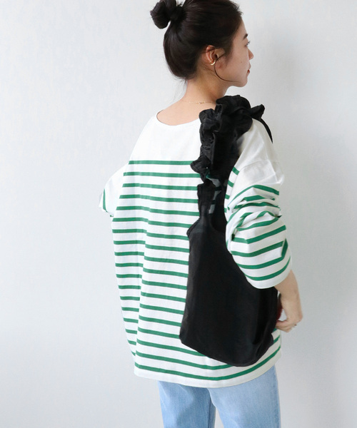 JOURNAL STANDARD relume(ジャーナルスタンダード レリューム)の「《追加3》パネルボーダーボートネックTEE◆(Tシャツ/カットソー・レディース・ネイビー/ブルー系その他/グリーン/ピンク・FREE)」の13枚目の写真