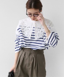JOURNAL STANDARD relume | パネルボーダーボートネックTEE◆(Tシャツ/カットソー)