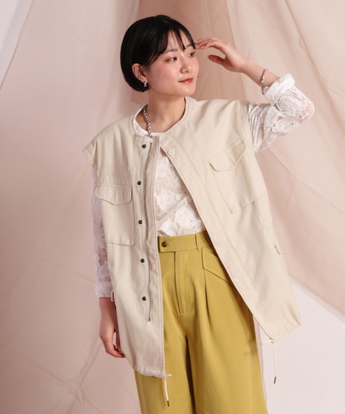 cepo（セポ）の「Ｍ６５アーミーベスト（ベスト・レディース・オフホワイト/オリーブ・M）」の2枚目の写真