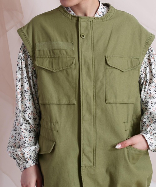 cepo（セポ）の「Ｍ６５アーミーベスト（ベスト・レディース・オフホワイト/オリーブ・M）」の11枚目の写真