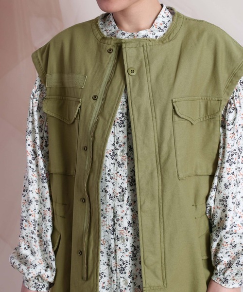 cepo（セポ）の「Ｍ６５アーミーベスト（ベスト・レディース・オフホワイト/オリーブ・M）」の8枚目の写真