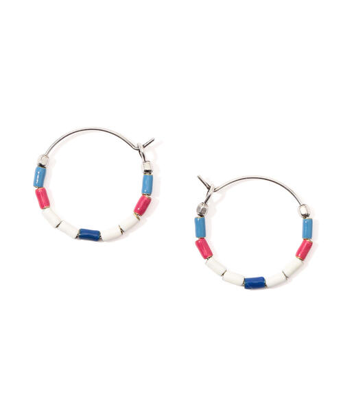 ISABEL MARANT(イザベルマラン)の「ISABEL MARANT ビーズフープピアス(ピアス(両耳用)・レディース・ブルー/ベージュ・FREE)」の1枚目の写真