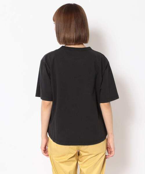 AVIREX（アヴィレックス）の「FADE WASH PRINT T-SHIRT/ フェイドウォッシュプリントティーシャツ（Tシャツ/カットソー・レディース・ブラック/ピンク/オフホワイト・FREE）」の5枚目の写真