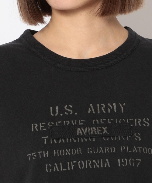 AVIREX（アヴィレックス）の「FADE WASH PRINT T-SHIRT/ フェイドウォッシュプリントティーシャツ（Tシャツ/カットソー・レディース・ブラック/ピンク/オフホワイト・FREE）」の10枚目の写真