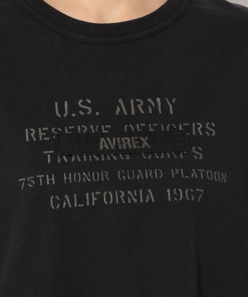 AVIREX（アヴィレックス）の「FADE WASH PRINT T-SHIRT/ フェイドウォッシュプリントティーシャツ（Tシャツ/カットソー・レディース・ブラック/ピンク/オフホワイト・FREE）」の9枚目の写真