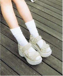 【R&E】wee willie ベルクロベルテッド厚底スポーツサンダル
