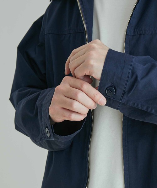 ADAM ET ROPE'（アダムエロペ）の「【WEB限定】ビッグカラー ワイドシルエット コットン ジップブルゾン（ブルゾン・メンズ・ネイビー/グレー/ブラック系その他/グリーン系その他・M/L）」の22枚目の写真